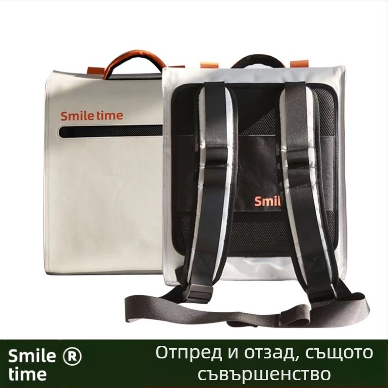 Раница за носене на котки Smile Time, преносима, сгъваема, за външна употреба, с голям капацитет, дишаща чанта за домашни любимци