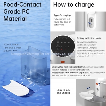 Трансграничен домашен любимец Smart Gravity Water Dispenser Cat Built Water Filler Consumer Charging Automatic Live Water Dogs Dogs Universal