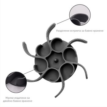 Силиконова купа за бавно хранене за домашни любимци против задавяне с вендуза, универсална за котки и кучета, против задавяне, бавно хранене