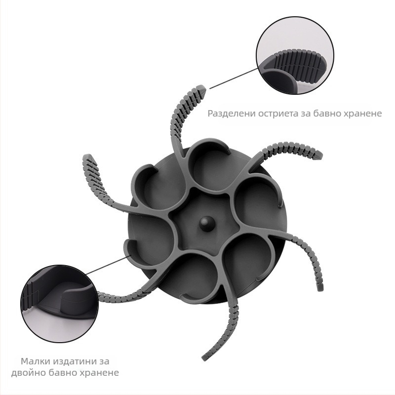 Силиконова купа за бавно хранене за домашни любимци против задавяне с вендуза, универсална за котки и кучета, против задавяне, бавно хранене