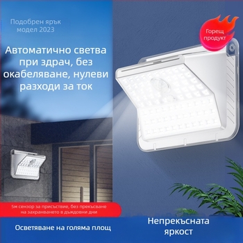 Гореща разпродажба 2023 нова LED слънчева водоустойчива индукционна лампа за външна стена за двор LED слънчева стенна лампа COB