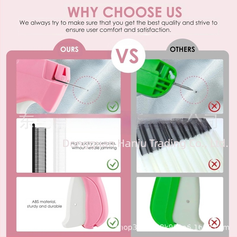 Пистолет за шиене Quick Clothing Fixer, инструмент за шиене на дрехи, етикет за лепило, игла за пистолет, държач за юрган