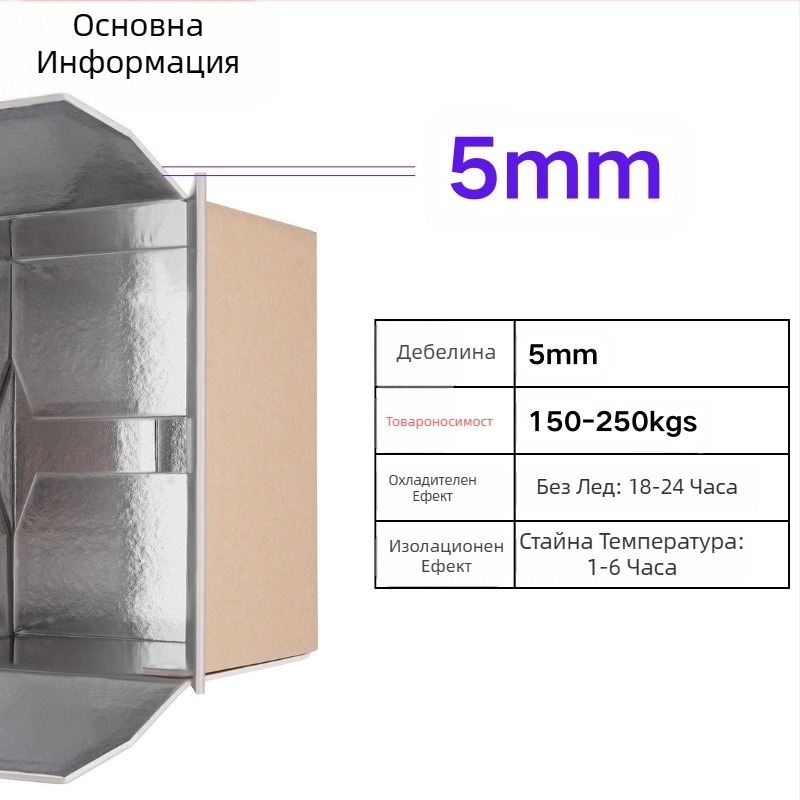 Изолация Алуминиево фолио Картон Морски дарове Зеленчуци Прясно месо Студена верига Експресна логистика Кутия от пяна Сгъваем Цветен печат Персонализиране