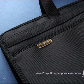 Чанта за документи с голям капацитет Kangbai, чанта с двоен цип, бизнес чанта за срещи, куфарче 6837, подарък