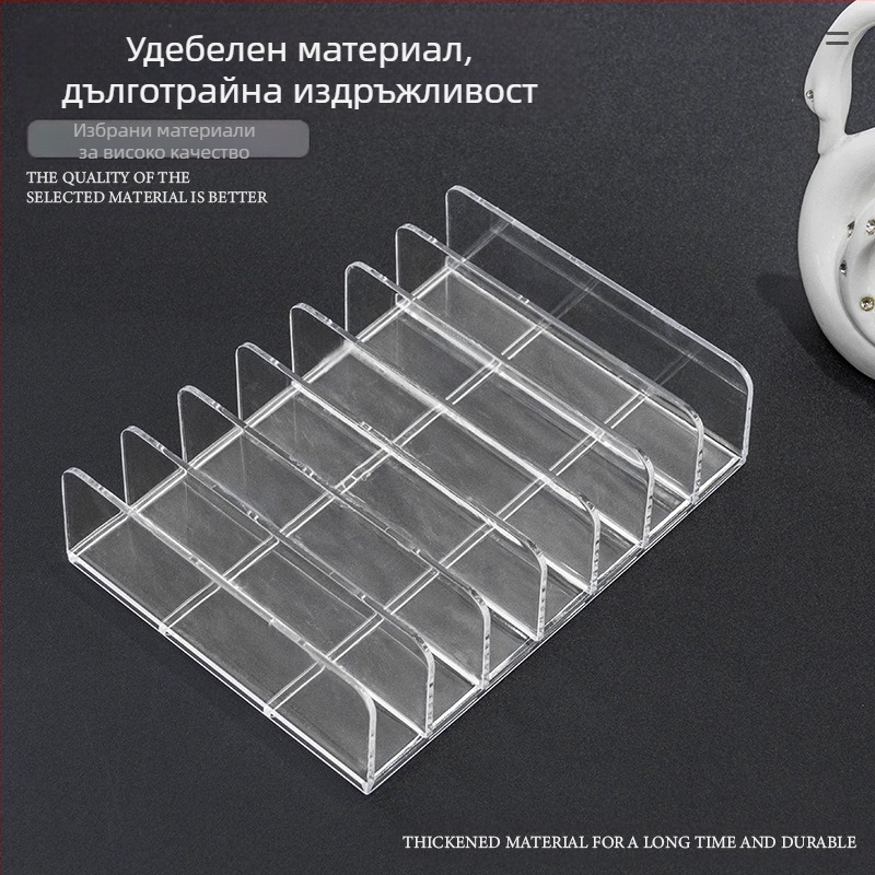 Въздушна възглавница, пудра, торта, козметика, пудра, палитра от сенки за очи, прозрачна кутия за съхранение, цветна палитра за маникюр, ръчно изработена стойка за съхранение на нокти