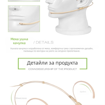 Слушалки за онлайн клас на живо Безжичен микрофон Цвят на кожата Малък микрофон Слушалки с микрофон Цвят на кожата Слушалки с микрофон Конферентна реч