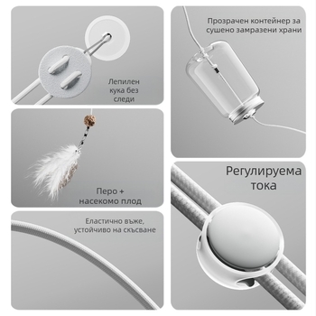 Образователна играчка за котки, лиофилизирана топка за изтичане на храна за облекчаване на скуката, играчка за разузнаване за кучета и котки, устройство за самоудоволствие при изтичане на храна