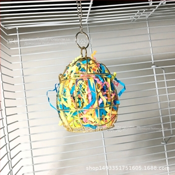 Играчка папагал Играчка птица Дъвчаща играчка Заек Играчка за хранене Кошница с плодове Играчка за хранене Четкана играчка 60 г