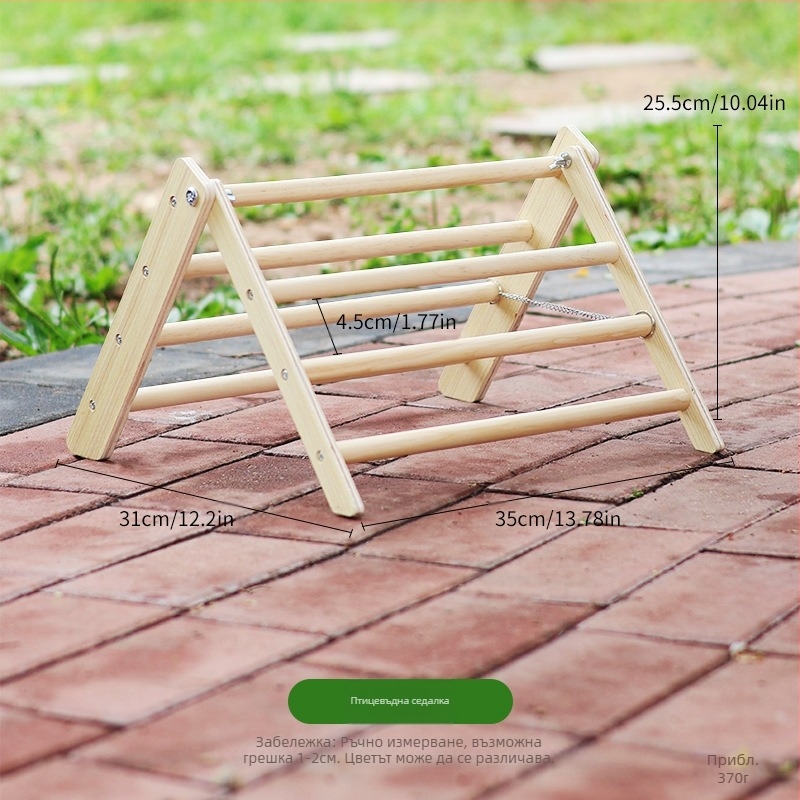 Дървена триъгълна стойка за пилета за домашни любимци, голяма стойка за кокошки петел, сгъваема стойка, фабрика на едро