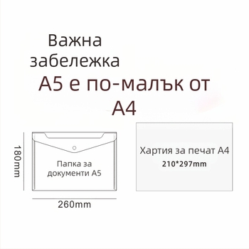 Удебелена пластмасова чанта за файлове, прозрачна, A5, малка, информационна чанта за пренатални прегледи, чанта за съхранение на студенти, може да отпечата лого