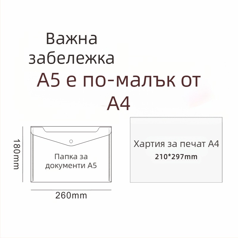 Удебелена пластмасова чанта за файлове, прозрачна, A5, малка, информационна чанта за пренатални прегледи, чанта за съхранение на студенти, може да отпечата лого