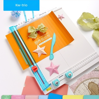 Може да се получи отличен 13095 многофункционален инструмент за рязане на хартия, данни за дъска, надраскване, пресоване, линия за сгъване, 7-в-1 ръчно рязане на хартия за акаунти