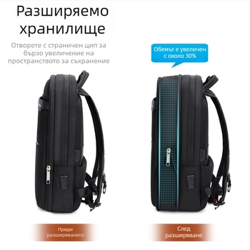 Висококачествена бизнес раница, модерна мъжка водоустойчива раница, мъжка чанта за компютър с голям капацитет, многофункционална пътна чанта