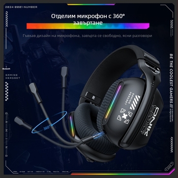 Onikuma X12 Компютърни слушалки, безжични Bluetooth кабелни за слушане и позициониране на игри, електронни спортове