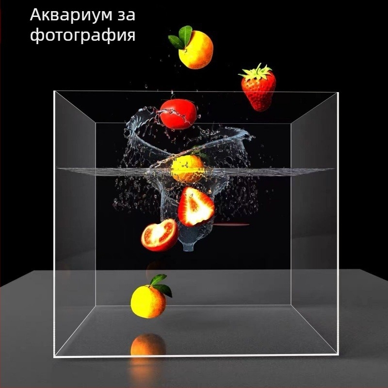 Акрилен дълбоководен и плитководен резервоар за басейн с вода, реквизит за стрелба, висока разделителна способност, прозрачна кутия за подводно окачване