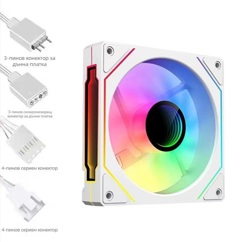 Prism 4Pro 12 см вентилатор за шаси 5V Argb Divine Light Synchronization Thousand-Layer Mirror охлаждащ вентилатор за настолен компютър