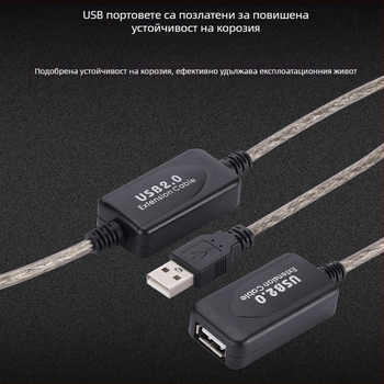 USB2.0 удължителен кабел 5 метра 10 метра 15 метра USB мъжки към женски усилвател на сигнал безжична мрежова карта данни удължителен кабел