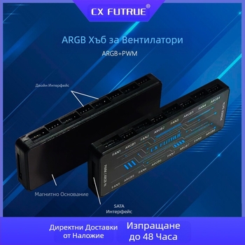 Директни продажби от фабриката Argb Chassis Fan Hub One-to-Eight Divine Light Synchronization Desktop Host Fan Controller