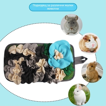 Amazon Temu Нова подложка за хранене на морски свинчета Rabbit за облекчаване на настроението Квадратна градинска подложка за душене на зайци Chinchilla