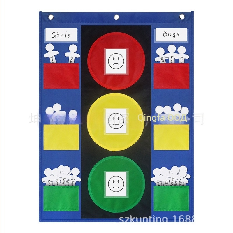 Многофункционален инструмент за обучение, джобна диаграма за светофар, практика за управление на поведението, джобна диаграма за светофар