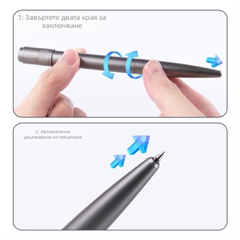 HPO въртяща се дръжка, алуминиева сплав, декомпресия, въртяща се гел писалка, метална, висок клас въртяща се писалка, тежко усещане в ръката, декомпресия, подпис