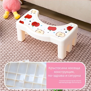 Тоалетна тоалетна табуретка, пластмасова удебелена, проста, за клякане, артефакт, детска подложка за крака, тоалетна табуретка за бременни жени
