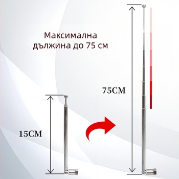 Външнотърговски експлозии производители директна доставка радио антена универсална телескопична пръчкова антена BNC мъжка FM антена