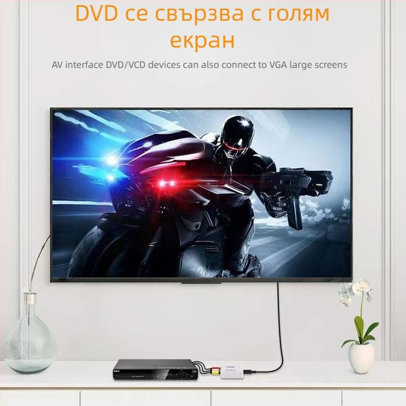 Трансграничен AV към HDMI видео конвертор 1080P монитор за игри сет-топ бокс три Lotus RCA към TV
