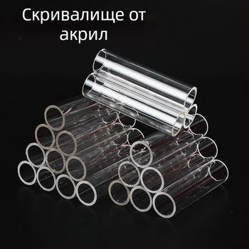 Прозрачно акрилно кристално гнездо за скариди Къща за бягство от дупка за размножаване Саксия за бягство от малка риба декоративни скариди аквариум пейзаж къща за скариди
