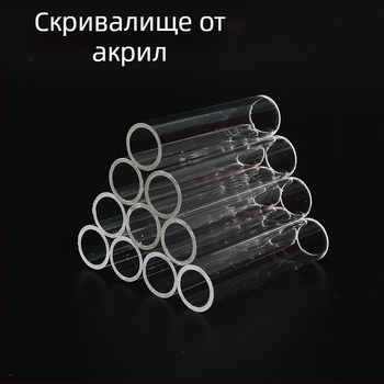 Прозрачно акрилно кристално гнездо за скариди Къща за бягство от дупка за размножаване Саксия за бягство от малка риба декоративни скариди аквариум пейзаж къща за скариди