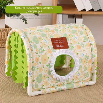 Трипосочна палатка за морско свинче, модел бездънен тунел, таралеж, чинчила, морско свинче, джудже, заек, универсално тунелно гнездо