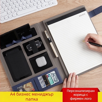 Папка за бизнес мениджъри A4, персонализирана папка за писане, папка за изложби, информационна книга, бизнес кожена книга, единична книга на склад
