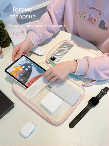 Нова чанта за съхранение на таблети Sanrio Cartoon Fashion, вътрешна чанта за есен и зима, 11-инчова чанта за лаптоп