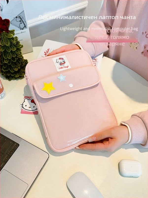 Нова чанта за съхранение на таблети Sanrio Cartoon Fashion, вътрешна чанта за есен и зима, 11-инчова чанта за лаптоп