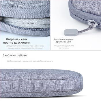 Преносима чанта за лаптоп, вътрешна чанта за MacBook Apple Pro Huawei 1345.6 инча Asus Air, женска и мъжка
