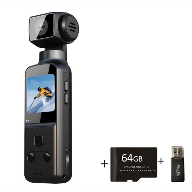 Популярна K1 джобна камера 4K HD спортна камера, ръчна велосипедна спортна камера, въртяща се на 270°, влог