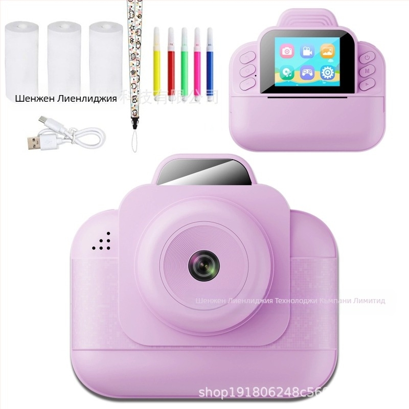Детски фотоапарат-пъзел, камера за трансграничен печат на снимки, HD термо детски фотоапарат