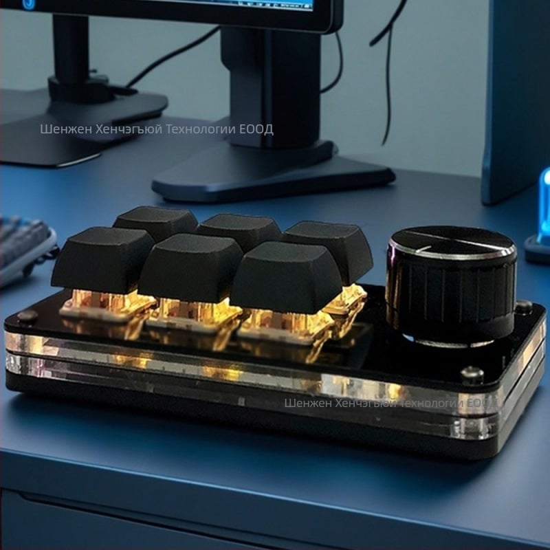 6-клавишна USB персонализирана офис клавиатура с клавишни комбинации PS, копиране и поставяне, контрол на силата на звука на компютъра, рисуване, електронни спортове Osu