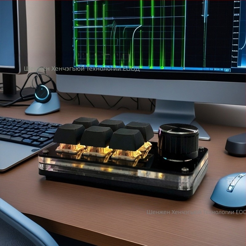 6-клавишна USB персонализирана офис клавиатура с клавишни комбинации PS, копиране и поставяне, контрол на силата на звука на компютъра, рисуване, електронни спортове Osu