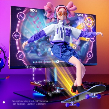 RGB дисплей на същия екран, атмосферна светлина, електронни спортове, настолна игра, околна фантомна светлина с компютърна фонова атмосферна светлина