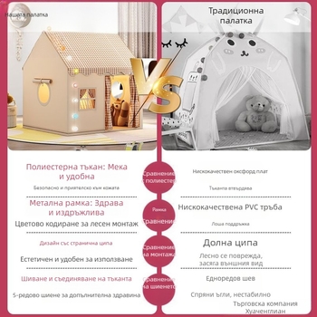 Детска палатка, вътрешна игрална къща, малка къща, замък, къща за принцеси, спална къща за игра, играчка, мрежа против комари, подарък за рожден ден