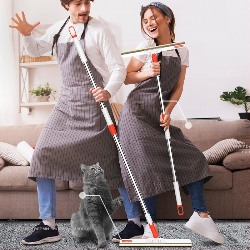 Стъргалка с дълга дръжка, почистване на котешка и кучешка козина, премахване на козина от домашни любимци, четка за премахване на котешка козина, четка за почистване на килими с голяма площ