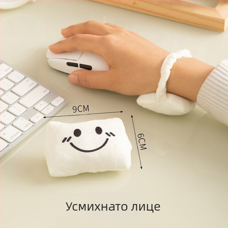 Възглавница за ръка за офис бюро, подложка за мишка, ръкавици, подложка за китка, сладка офис подложка за компютърно писане, подложка за китка за жени