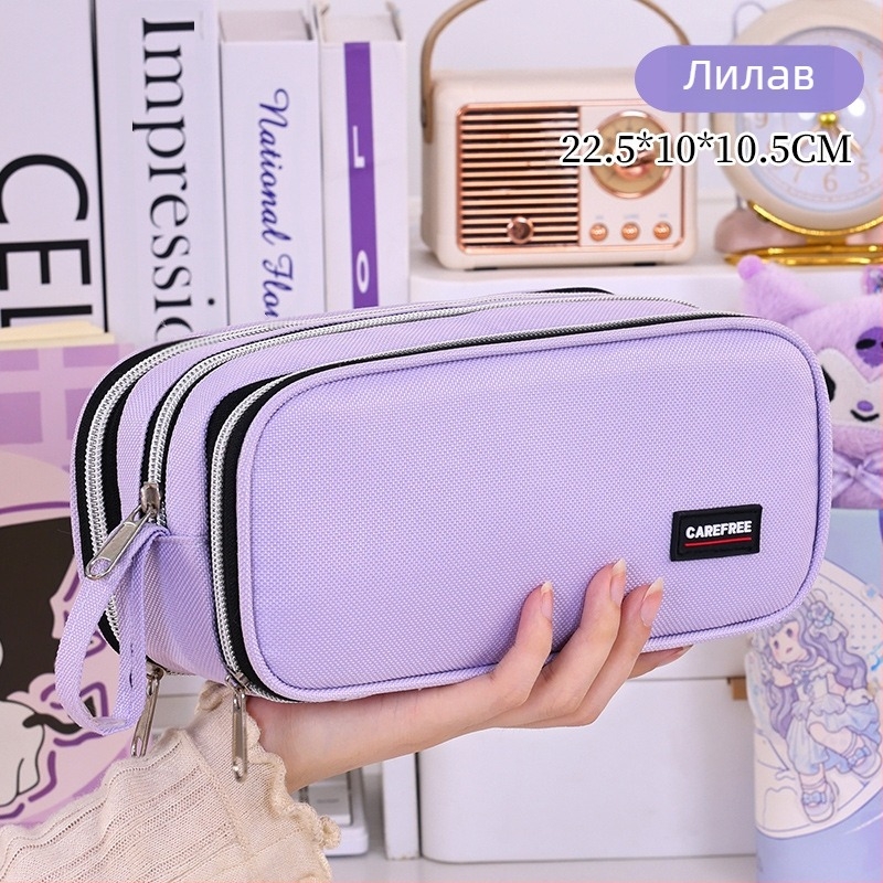 Нов многослоен калъф за моливи с голям капацитет и висок вид за началото на учебния сезон, кутия за канцеларски материали за момичета от прогимназията и началното училище, устойчив на петна калъф за моливи