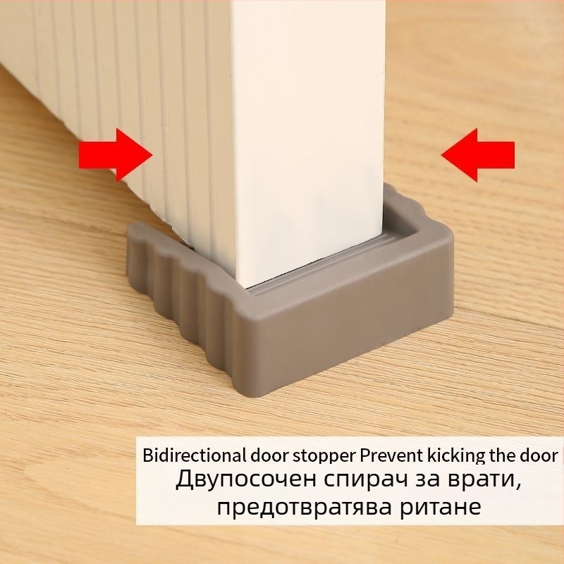 Многофункционална ветроустойчива тапа за врата, двупосочен стопер за врата, подвижна тапа за врата, против кражба, против прищипване, артефакти от ръка, без пробиване, фиксирано устройство за врата