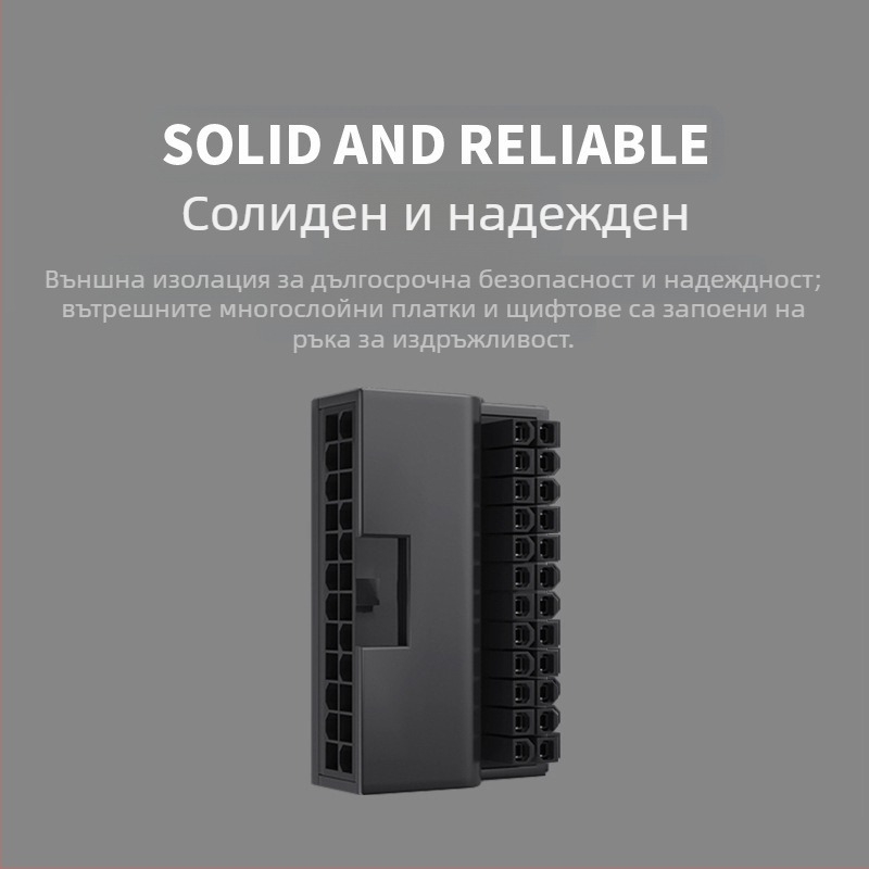 Настолен компютър ATX 24P захранващ адаптер 24P кормилна глава компютърна дънна платка 24PIN кормилна глава излъчваща светлина