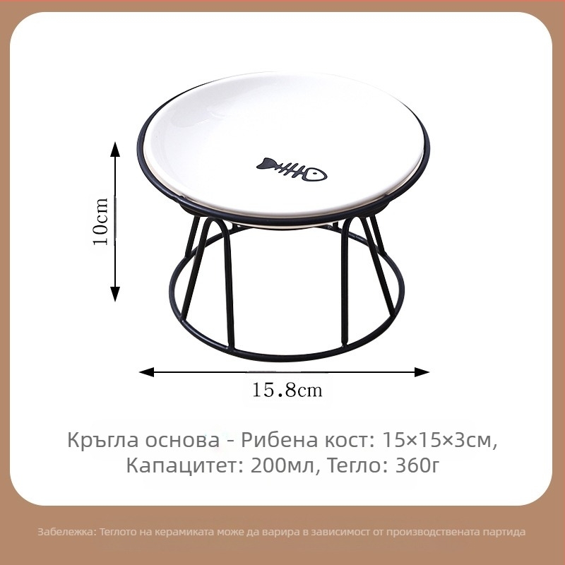 Креативна купа за домашни любимци с котешки нокът и рибена кост със стойка за купички, домакинска купа за котки, купа за кучета, керамична купа за пиене, прибори за храна за котки и кучета със скоба