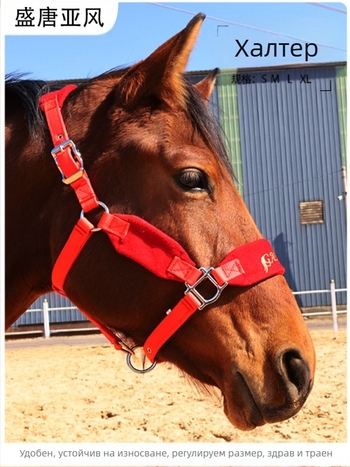 Оглавник за коне, здрав и регулируем хамут за малки и големи коне, подходящ за езда