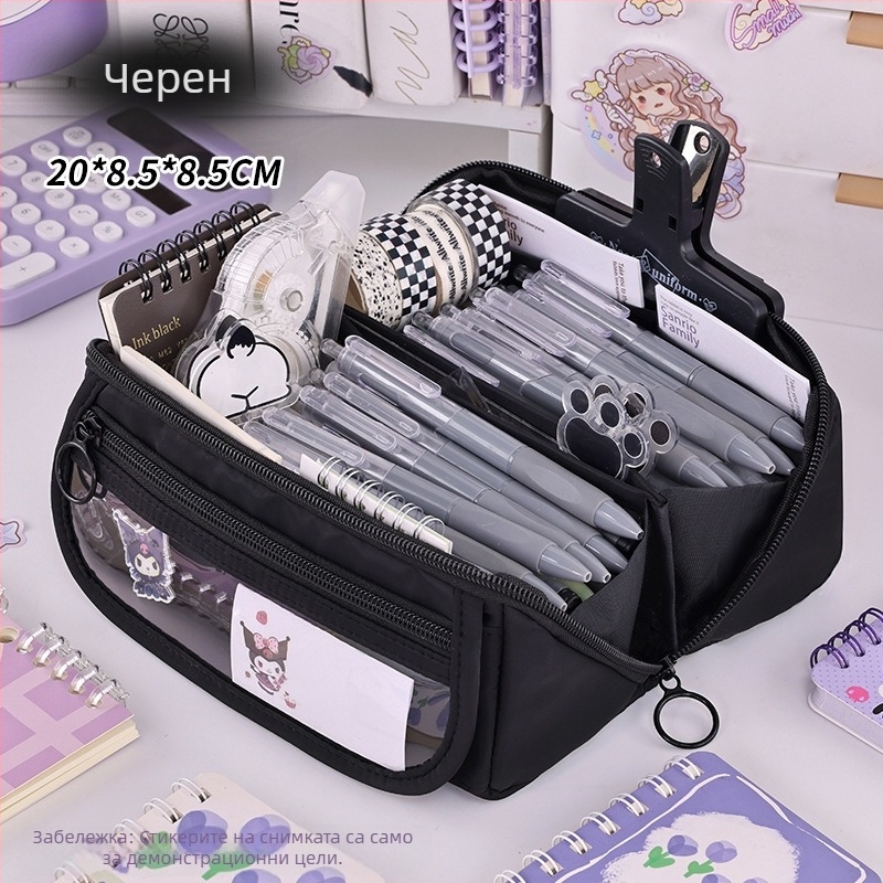 9-слойна чанта за моливи с голям капацитет, устойчива на мръсотия, сладка, млечна, Huhu ins, висококачествена кутия за канцеларски материали за ученици от началното училище, кутия за моливи с напреднал смисъл