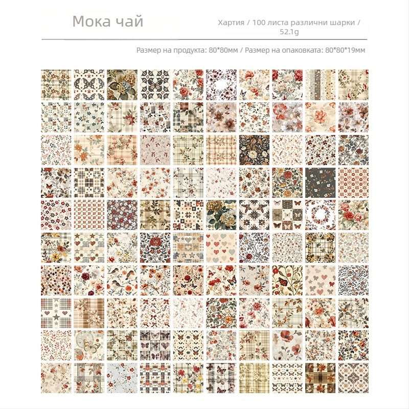 Yuezhen Специално за Fanhua Manyuan Наръчник Стикери Материал Този ретро Post-it Хартия Нелепващ Материал Хартия